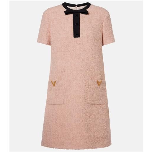 Valentino abito corto vgold in tweed di misto lana