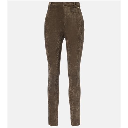 Gucci leggings in velluto di misto cotone