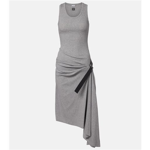 Loewe abito midi in misto cotone con cintura