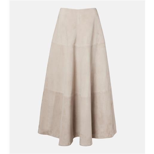 Altuzarra gonna lunga varda in suede