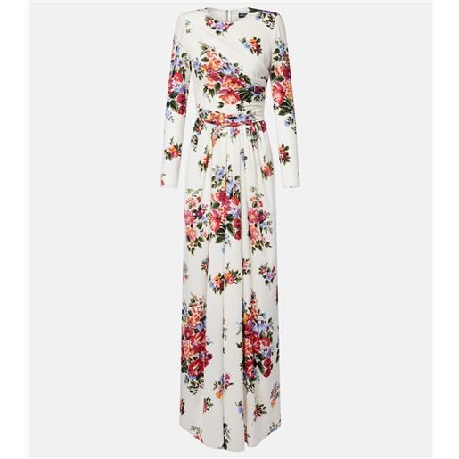 Dolce&Gabbana abito lungo in charmeuse di misto seta