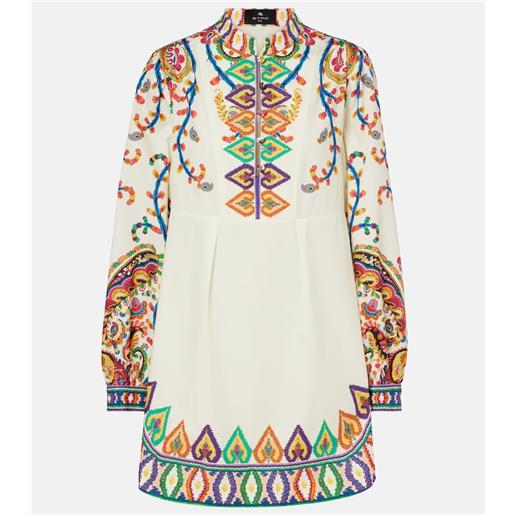 Etro miniabito in cotone con stampa
