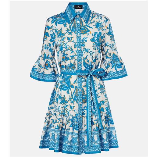 Etro miniabito chemisier con stampa