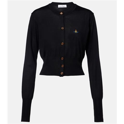 Vivienne Westwood cardigan cropped bea in lana e seta