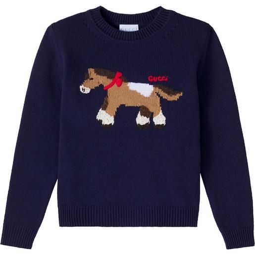 Gucci Kids pullover in lana con intarsi