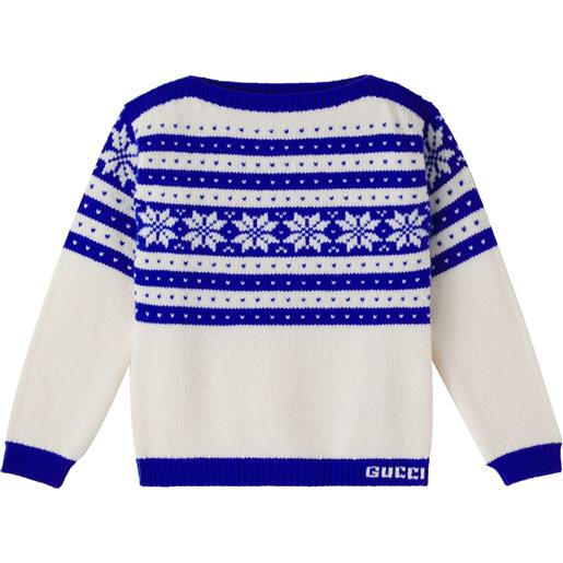 Gucci Kids pullover in lana con intarsio
