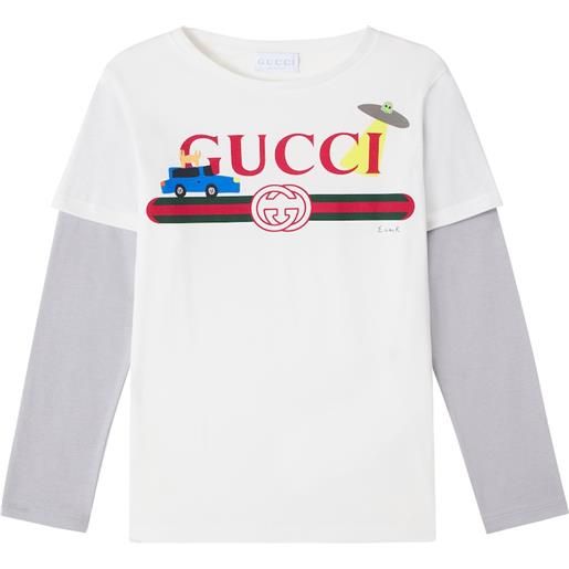 Gucci Kids x euan roberts - top in jersey di cotone