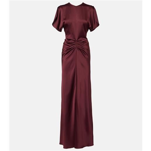 Victoria Beckham abito lungo in jersey arricciato