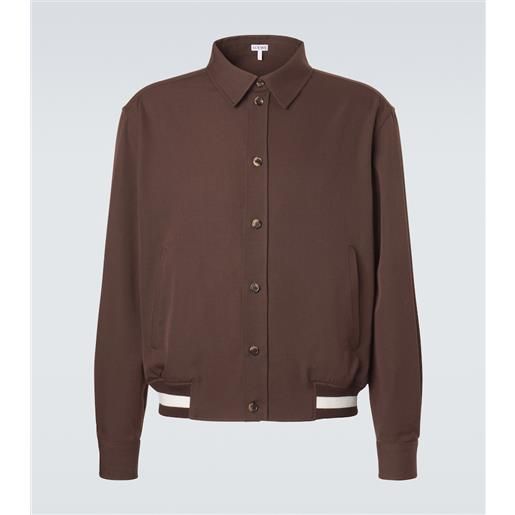 Loewe giacca blouson in gabardine di lana