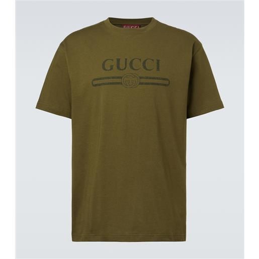 Gucci t-shirt in jersey di cotone con logo