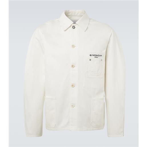 Givenchy giacca in canvas di cotone con logo
