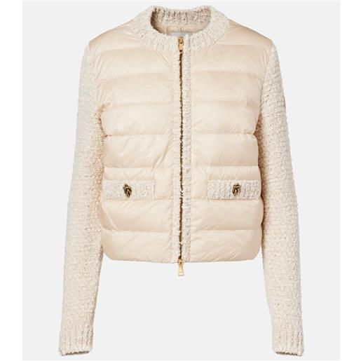 Moncler cardigan in bouclé con imbottitura