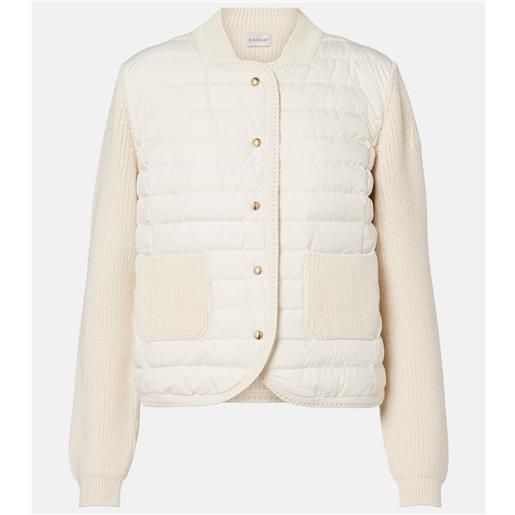 Moncler cardigan in cotone con imbottitura