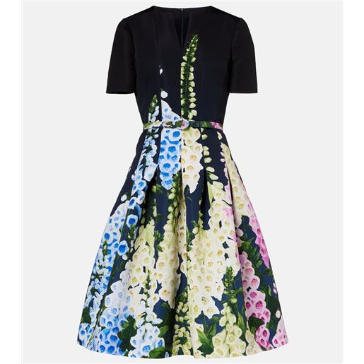 Oscar de la Renta abito midi con stampa floreale