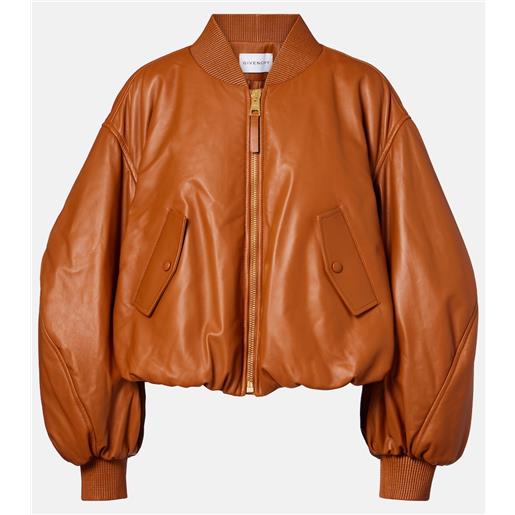 Givenchy bomber cropped cocoon in pelle