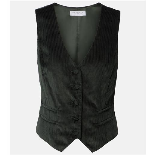 Gabriela Hearst gilet coleridge in velluto a coste di cotone