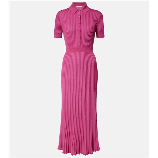 Gabriela Hearst abito midi amor in cashmere e seta