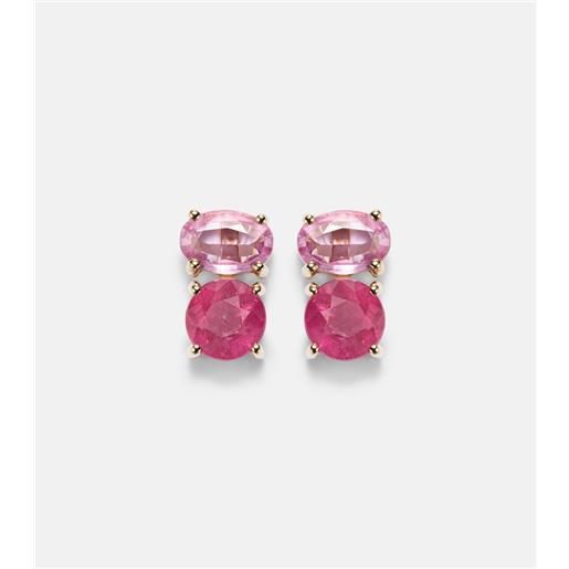 Orecchini a cerchio in oro rosa 14 carati: 25-75 mm, cerchi sottili