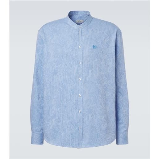 Etro camicia guru in cotone a righe