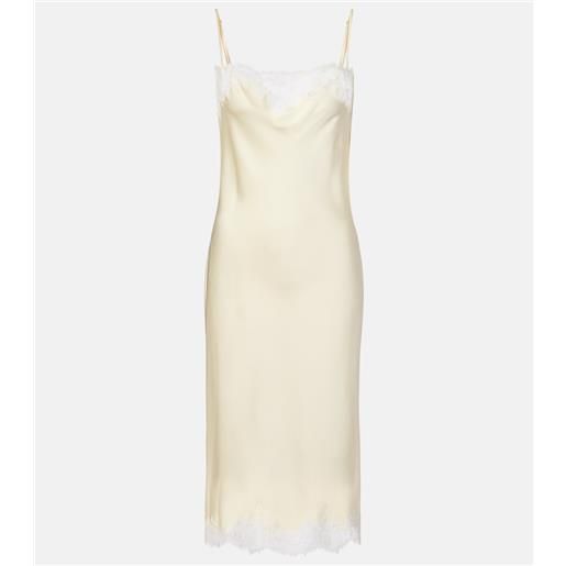 Stella McCartney abito sottoveste in raso con pizzo