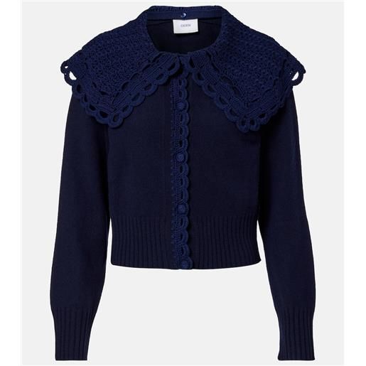 Erdem cardigan in misto lana con crochet