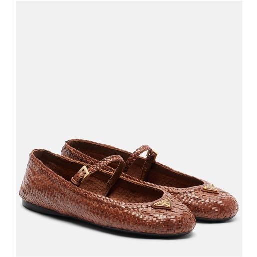 Prada ballerine mary jane in pelle