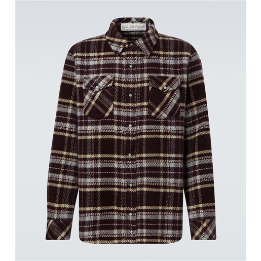 God's True Cashmere camicia in cashmere a quadri con smeraldi