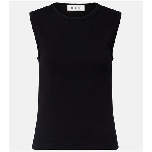 Rohe róhe tank top in misto cotone a coste