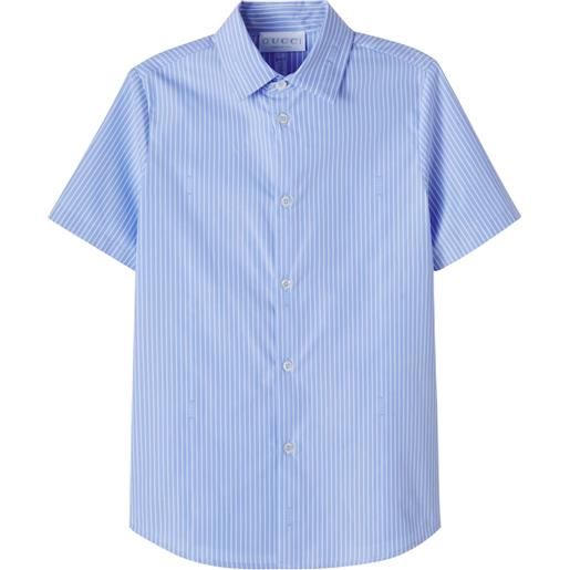 Gucci Kids camicia in cotone a righe
