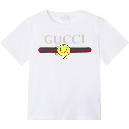 Gucci Kids x mr. Menâ¢ little missâ¢ - t-shirt in jersey di cotone con logo