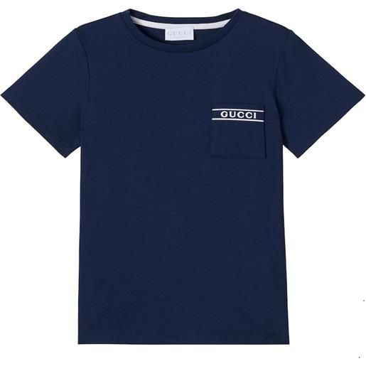 Gucci Kids t-shirt in jersey di cotone con logo