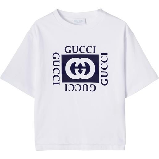Gucci Kids t-shirt in jersey di cotone con logo