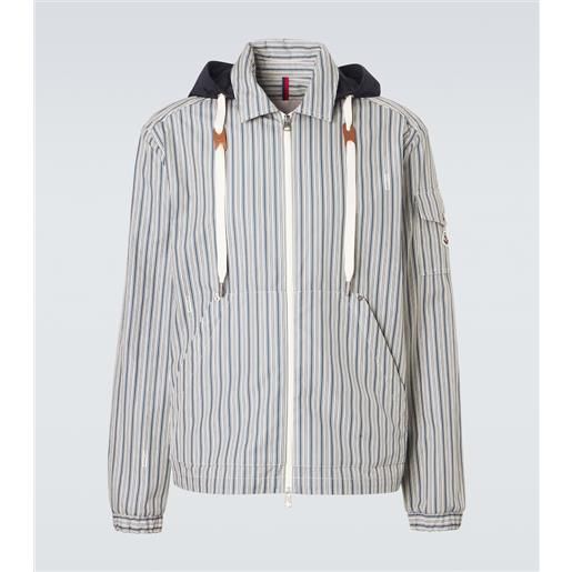 Moncler giacca blouson havas in popeline a righe