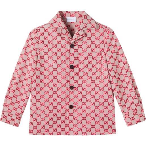 Gucci Kids giacca in canvas di misto cotone gg