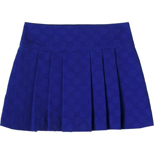 Gucci Kids gonna a pieghe in jacquard di cotone gg