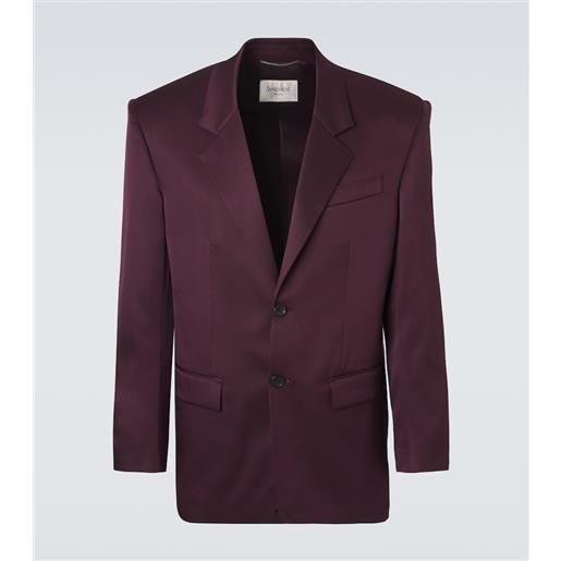Saint Laurent blazer da abito in raso di seta