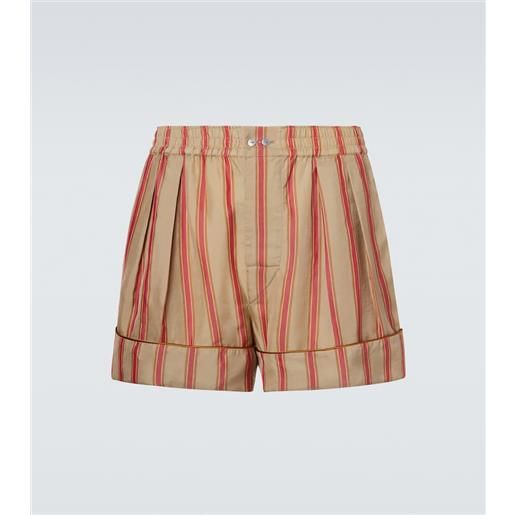 Saint Laurent shorts in twill a righe