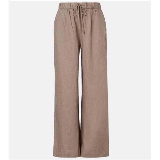 Heidi Klein pantaloni zakynthos in lino a gamba larga