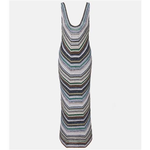 Missoni abito lungo con lamé a righe