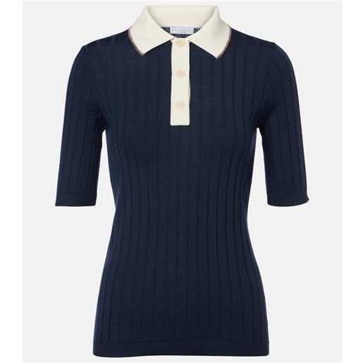 Brunello Cucinelli polo in lana e cashmere