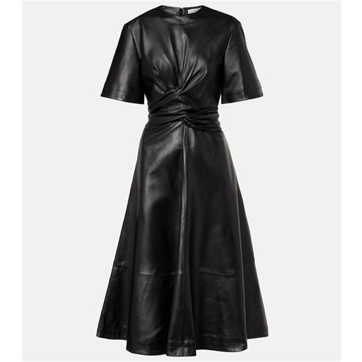 Altuzarra abito midi in pelle con cintura