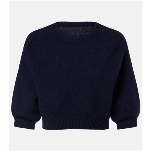 Khaite pullover cropped lorelai in lana e cashmere