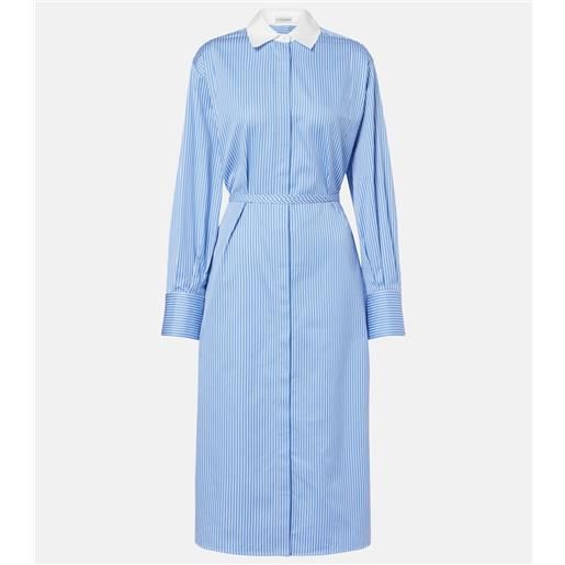 Altuzarra abito chemisier floyd in popeline di cotone a righe