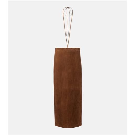 The Row gonna lunga erina in suede