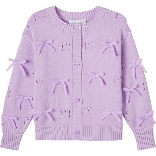 Monnalisa cardigan con fiocco