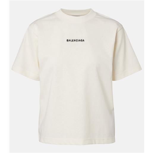Balenciaga t-shirt in jersey di cotone con logo