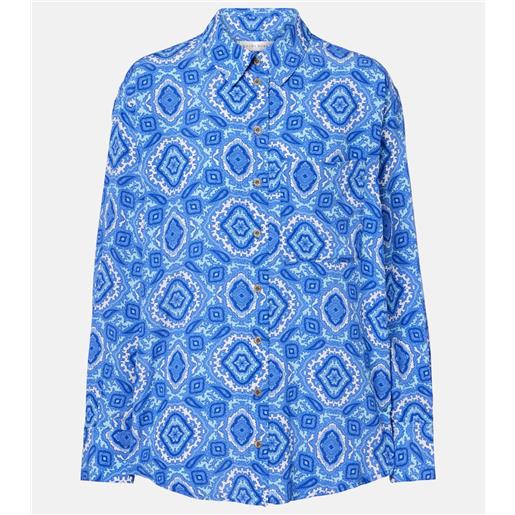 Heidi Klein camicia mykonos in seta con stampa