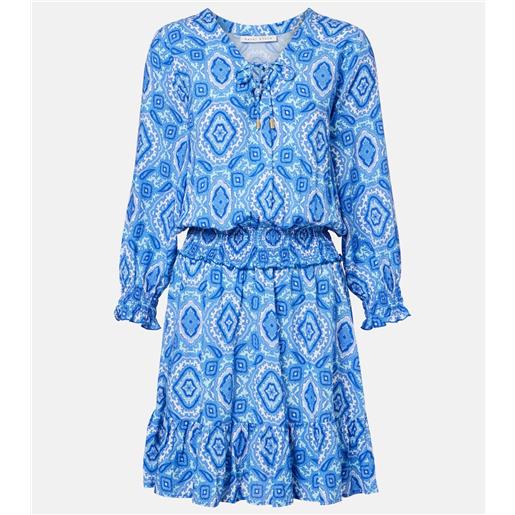 Heidi Klein abito corto mykonos con stampa a punto smock