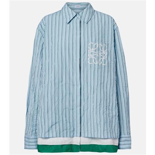 Loewe camicia anagram in popeline di misto cotone