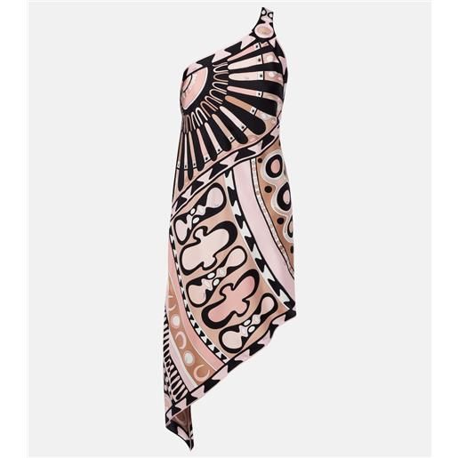 Pucci abito asimmetrico in twill di seta